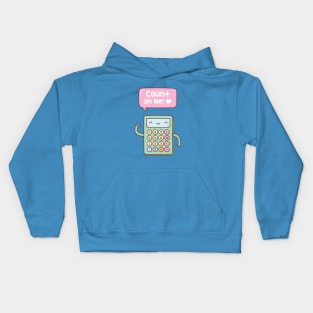 Cute Calculator Count On Me Pun Kids Hoodie